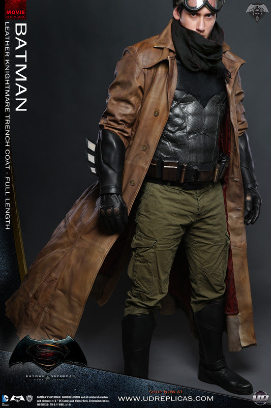 Batman DOJ Replica - Leather Knightmare Trench Coat – UD Replicas